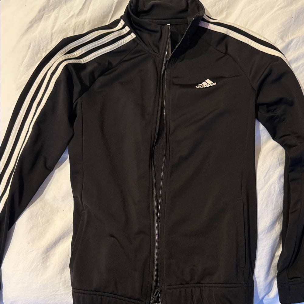 Adidas Black and White Track Jacket